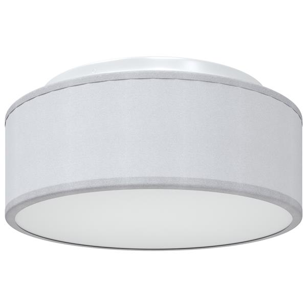 Grote foto vidaxl plafondlamp vlakke montage 30 cm e27 stof grijs huis en inrichting overige