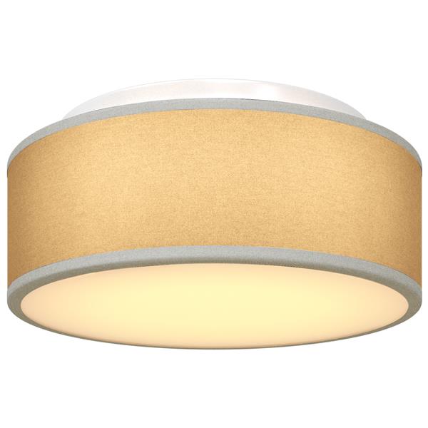Grote foto vidaxl plafondlamp vlakke montage 30 cm e27 stof grijs huis en inrichting overige
