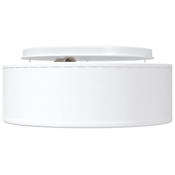 Grote foto vidaxl plafondlamp vlakke montage 30 cm e27 stof wit huis en inrichting overige