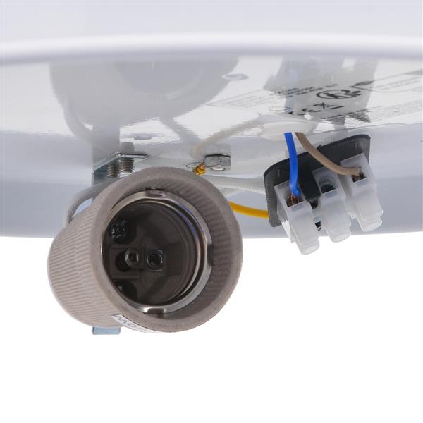 Grote foto vidaxl plafondlamp vlakke montage 30 cm e27 stof wit huis en inrichting overige