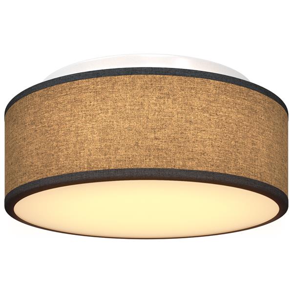 Grote foto vidaxl plafondlamp vlakke montage 30 cm e27 stof zwart huis en inrichting overige