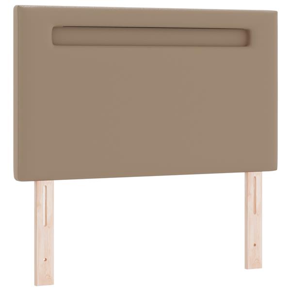 Grote foto vidaxl hoofdbord effen 100 cm kunstleer cappuccinokleurig antiek en kunst stoelen en banken