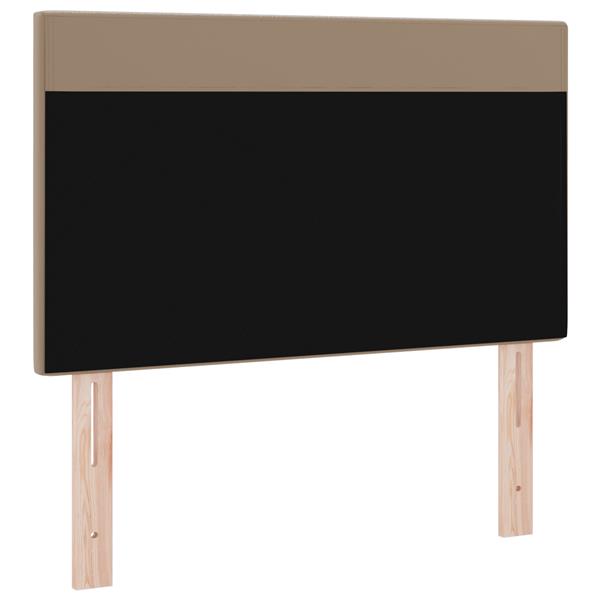Grote foto vidaxl hoofdbord effen 100 cm kunstleer cappuccinokleurig antiek en kunst stoelen en banken