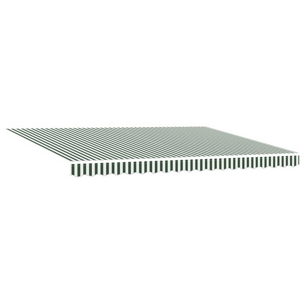 Grote foto vidaxl zonnescherm vervangdoek voor 4.5x3 m frame groen en wit tuin en terras overige tuin en terras