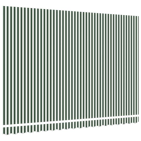 Grote foto vidaxl zonnescherm vervangdoek voor 4.5x3 m frame groen en wit tuin en terras overige tuin en terras