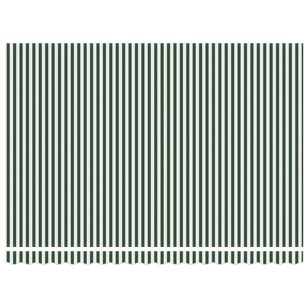 Grote foto vidaxl zonnescherm vervangdoek voor 4.5x3 m frame groen en wit tuin en terras overige tuin en terras