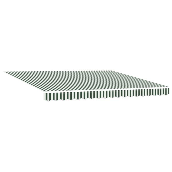 Grote foto vidaxl zonnescherm vervangstof voor 4x3.5 m frame groen en wit tuin en terras overige tuin en terras
