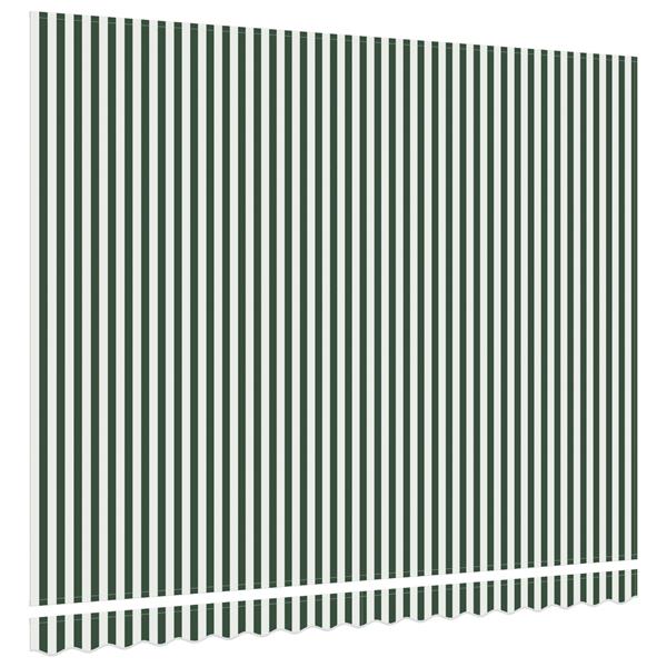 Grote foto vidaxl zonnescherm vervangstof voor 4x3.5 m frame groen en wit tuin en terras overige tuin en terras