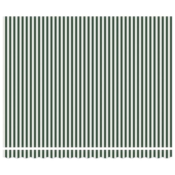 Grote foto vidaxl zonnescherm vervangstof voor 4x3.5 m frame groen en wit tuin en terras overige tuin en terras