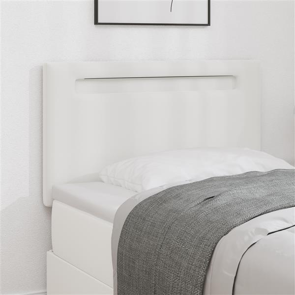 Grote foto vidaxl hoofdbord simpel design strak wit 100 cm faux leer antiek en kunst stoelen en banken