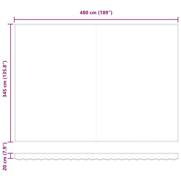 Grote foto vidaxl vervangende stof voor luifel voor 5x3.5 m frame groen en geel tuin en terras overige tuin en terras