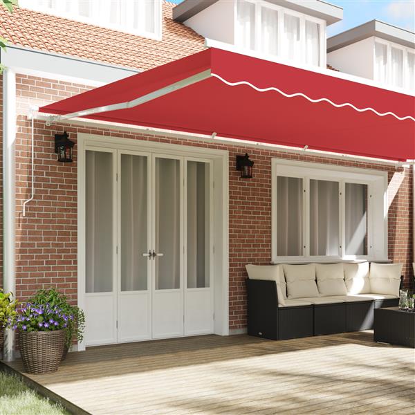 Grote foto vidaxl luifel vervangingsdoek voor 6x3 m frame in rood tuin en terras overige tuin en terras