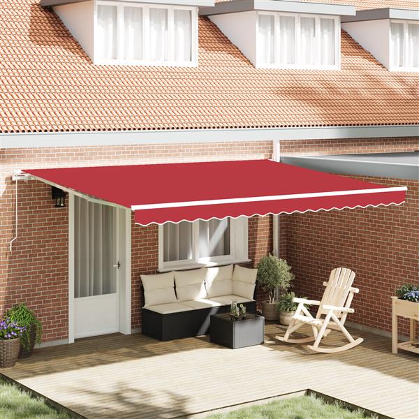 Grote foto vidaxl luifel vervangstof voor 4 5x3 m frame rood tuin en terras overige tuin en terras