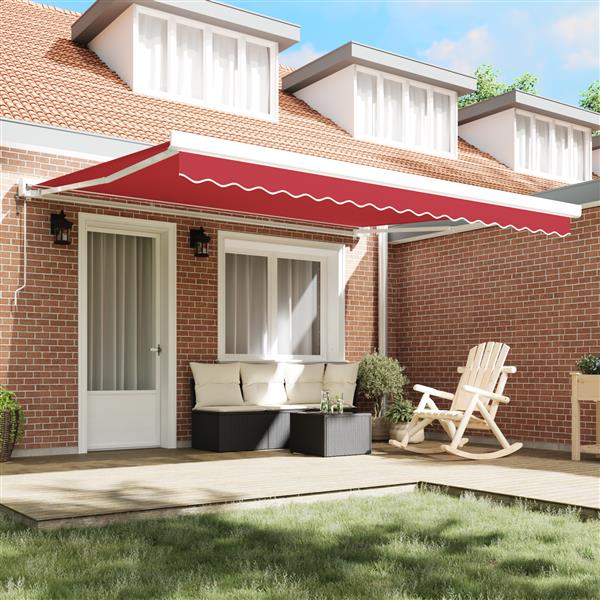 Grote foto vidaxl luifel vervangstof voor 4x3.5 m frame rood tuin en terras overige tuin en terras