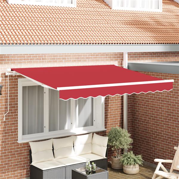 Grote foto vidaxl luifel vervangstof voor 3.5x2.5 m frame rood tuin en terras overige tuin en terras
