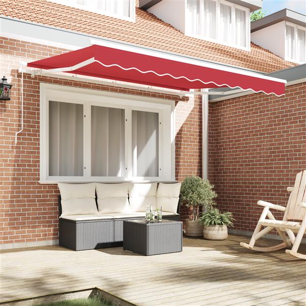 Grote foto vidaxl luifel vervangstof voor 3.5x2.5 m frame rood tuin en terras overige tuin en terras