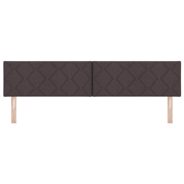 Grote foto vidaxl hoofdbord met ruitjes 200 cm stof donkerbruin antiek en kunst stoelen en banken