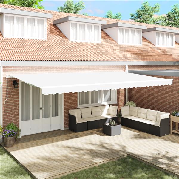Grote foto vidaxl luifel vervangstof voor 6x3.5 m frame wit tuin en terras overige tuin en terras