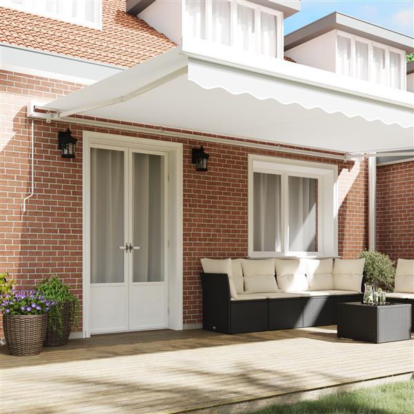 Grote foto vidaxl luifel vervangstof voor 5x3.5 m frame wit tuin en terras overige tuin en terras