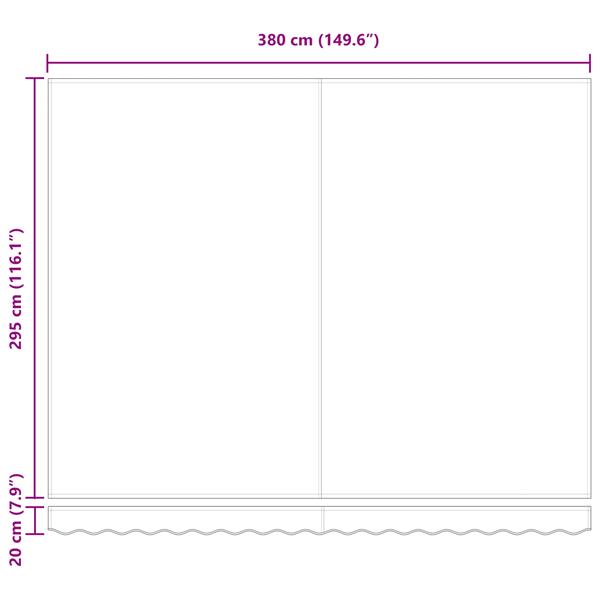 Grote foto vidaxl luifelvervangingsstof voor 4x3 m frame wit tuin en terras overige tuin en terras