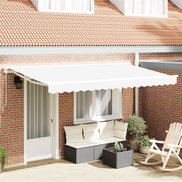 Grote foto vidaxl luifel vervangingsstof voor 4x2 m frame wit tuin en terras overige tuin en terras