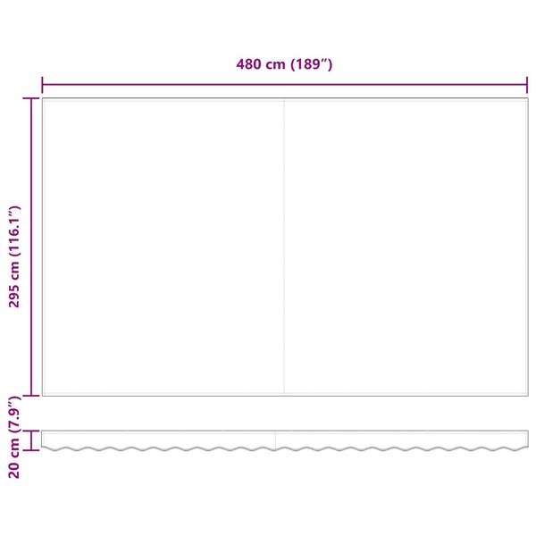 Grote foto vidaxl luifel vervangstof voor 5x3 m frame beige tuin en terras overige tuin en terras