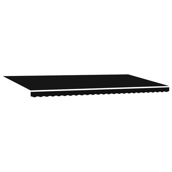 Grote foto vidaxl vervangstof voor luifel voor 6x3 m frame zwart tuin en terras overige tuin en terras