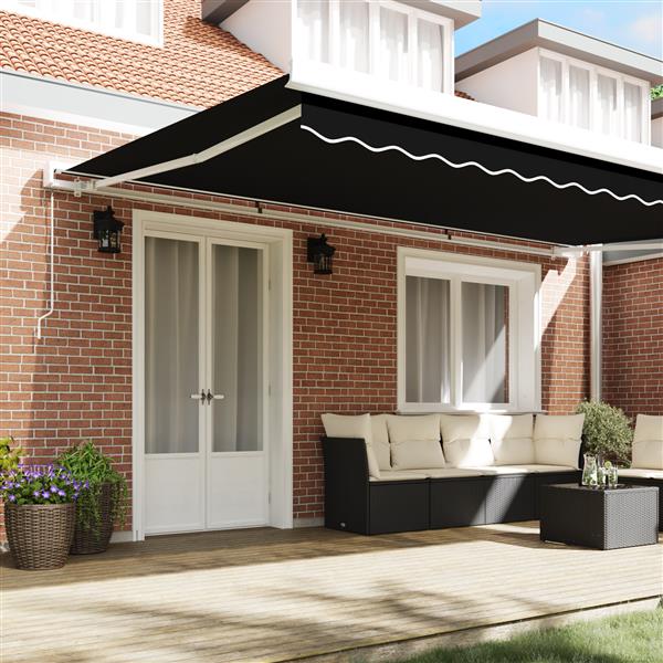 Grote foto vidaxl luifel vervangstof voor 5x3.5 m frame zwart tuin en terras overige tuin en terras