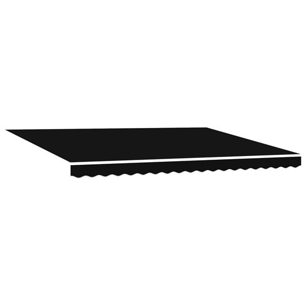 Grote foto vidaxl vervangende stof voor 4.5x3.5 m frame zwart tuin en terras overige tuin en terras