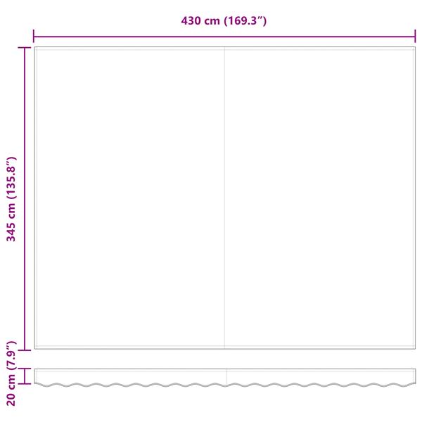 Grote foto vidaxl vervangende stof voor 4.5x3.5 m frame zwart tuin en terras overige tuin en terras