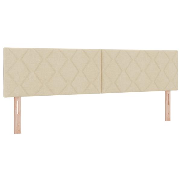 Grote foto vidaxl hoofdbord met ruitjes 180 cm stof cr mekleurig antiek en kunst stoelen en banken