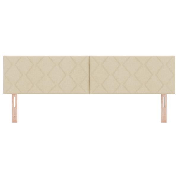 Grote foto vidaxl hoofdbord met ruitjes 180 cm stof cr mekleurig antiek en kunst stoelen en banken