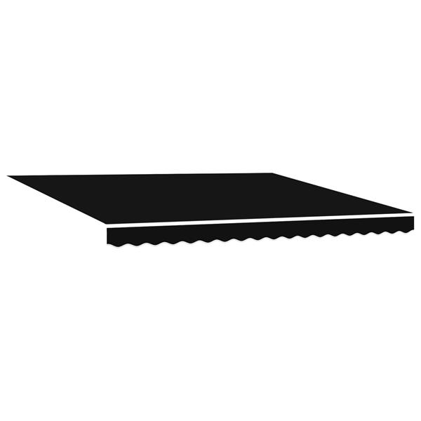 Grote foto vidaxl vervangende zeildoek voor 4x3.5 m frame zwart tuin en terras overige tuin en terras