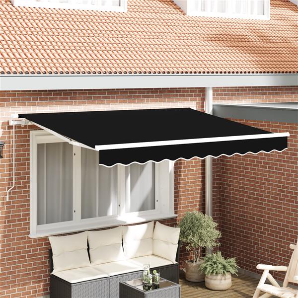 Grote foto vidaxl luifel vervangstoffen voor 3x2.5 m frame zwart tuin en terras overige tuin en terras