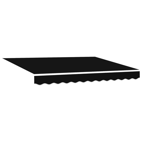 Grote foto vidaxl luifel vervangstoffen voor 3x2.5 m frame zwart tuin en terras overige tuin en terras