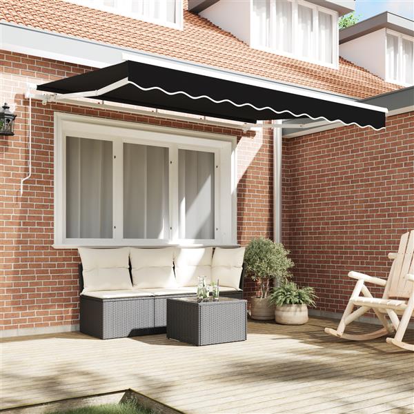 Grote foto vidaxl luifel vervangstoffen voor 3x2.5 m frame zwart tuin en terras overige tuin en terras
