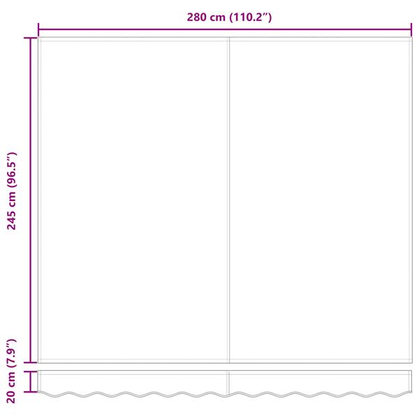 Grote foto vidaxl luifel vervangstoffen voor 3x2.5 m frame zwart tuin en terras overige tuin en terras