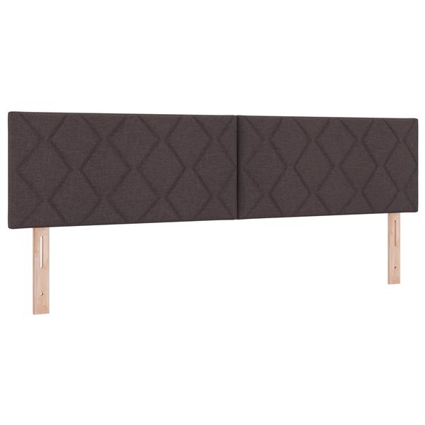 Grote foto vidaxl hoofdbord met ruitjes 180 cm stof donkerbruin antiek en kunst stoelen en banken