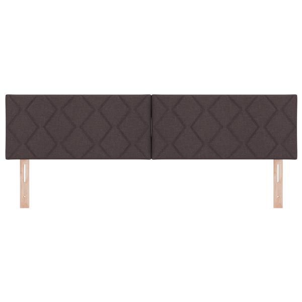 Grote foto vidaxl hoofdbord met ruitjes 180 cm stof donkerbruin antiek en kunst stoelen en banken