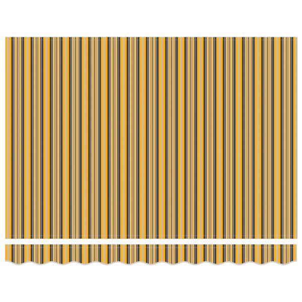Grote foto vidaxl vervangingsstof voor luifel voor 3.5x2 m frame multicolor streep tuin en terras overige tuin en terras