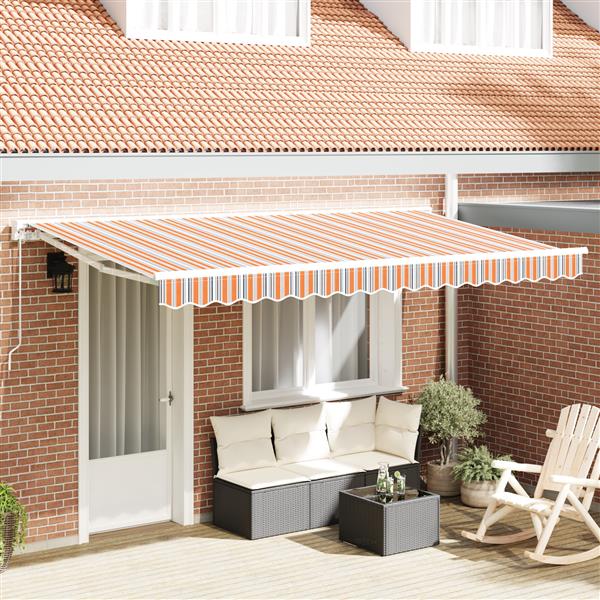 Grote foto vidaxl luifel vervangende stof voor 4x2 m frame multicolor streep tuin en terras overige tuin en terras