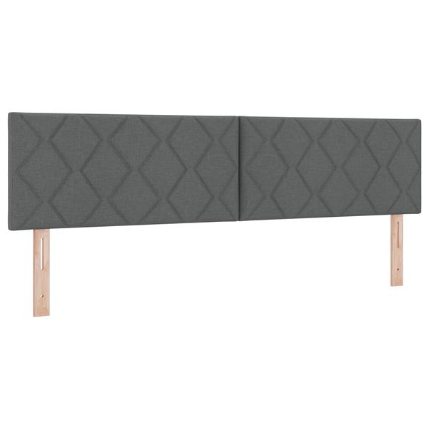 Grote foto vidaxl hoofdbord met ruitjes 180 cm stof donkergrijs antiek en kunst stoelen en banken