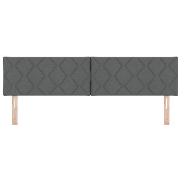 Grote foto vidaxl hoofdbord met ruitjes 180 cm stof donkergrijs antiek en kunst stoelen en banken