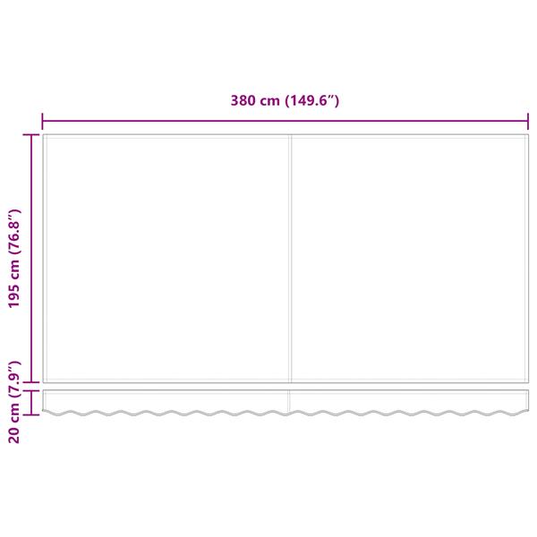 Grote foto vidaxl luifel vervangingsstof voor 4x2 m frame multicolor streep tuin en terras overige tuin en terras