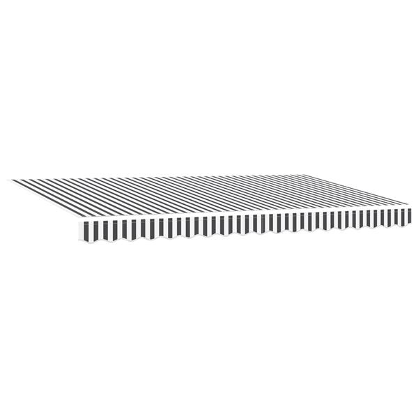 Grote foto vidaxl vervangende luifelstof voor 4x2 m frame in anthraciet en wit tuin en terras overige tuin en terras