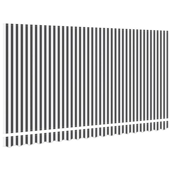 Grote foto vidaxl vervangende luifelstof voor 4x2 m frame in anthraciet en wit tuin en terras overige tuin en terras