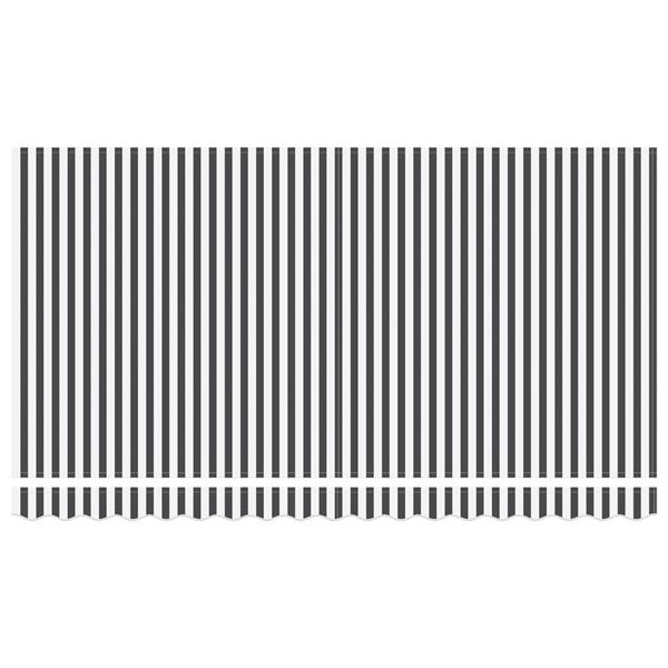 Grote foto vidaxl vervangende luifelstof voor 4x2 m frame in anthraciet en wit tuin en terras overige tuin en terras