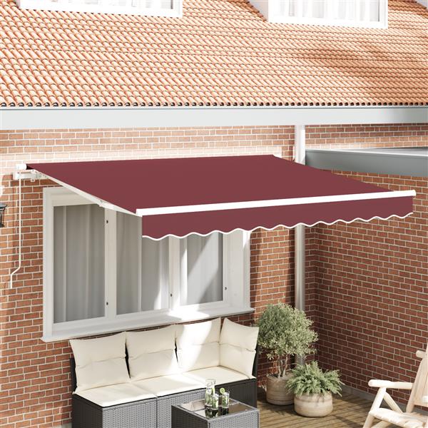 Grote foto vidaxl luifel vervangstof voor 3.5x2 m frame bordeauxrood tuin en terras overige tuin en terras