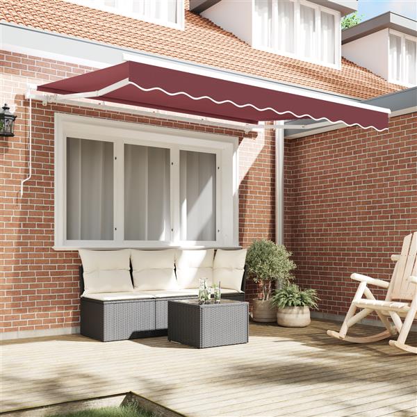 Grote foto vidaxl luifel vervangstof voor 3.5x2 m frame bordeauxrood tuin en terras overige tuin en terras
