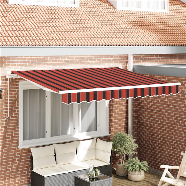 Grote foto vidaxl luifel vervangende stof voor 3.5x2 m frame multicolor gestreept tuin en terras overige tuin en terras